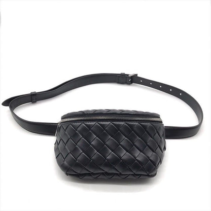 Bottega Veneta Belt Bag Waist Pouch Bag With Key Ring Black