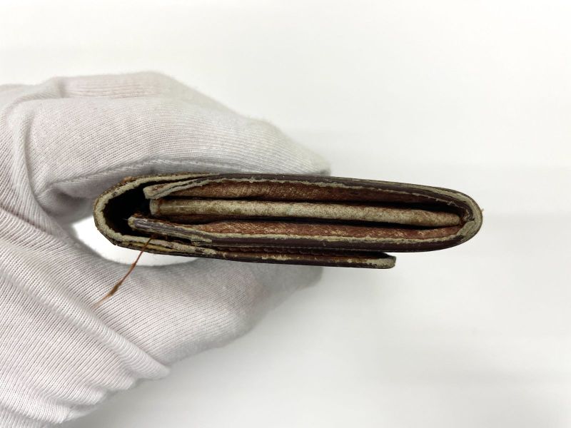 Louis Vuitton Monogram Porte Monet Zip Fold Wallet M61735 Brown Made In France