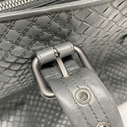 Bottega Veneta Intrecciato Dark Gray Leather Handbag
