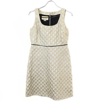 Gucci GG Lamé Sleeveless Dress 622982 Zad0i Silver 38