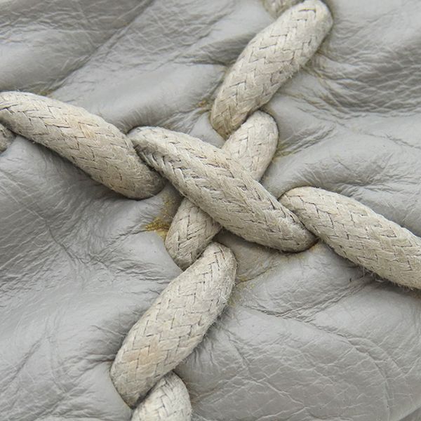 Chanel Tote Bag Ultra Stitch Lambskin Gray Silver Hardware Chain Shoulder Coco