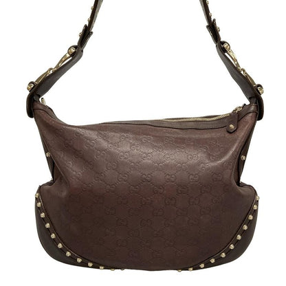 Gucci Shoulder Bag Striped Horsebit Sherry 153691 Dark Brown Green And Red