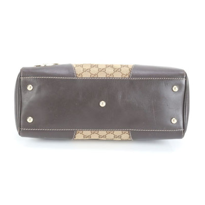 Gucci GG Canvas Lovely Heart Leather Tote Bag Mini Boston Shoulder Hand 257067