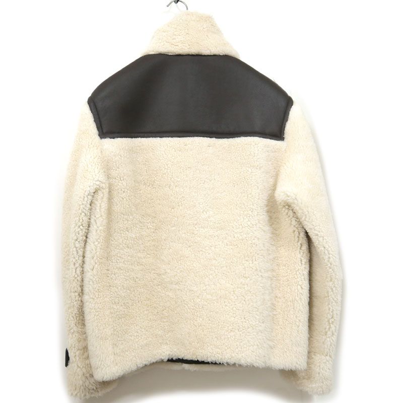 Hermes Mouton Jacket Size 46 Whiteish And Brown