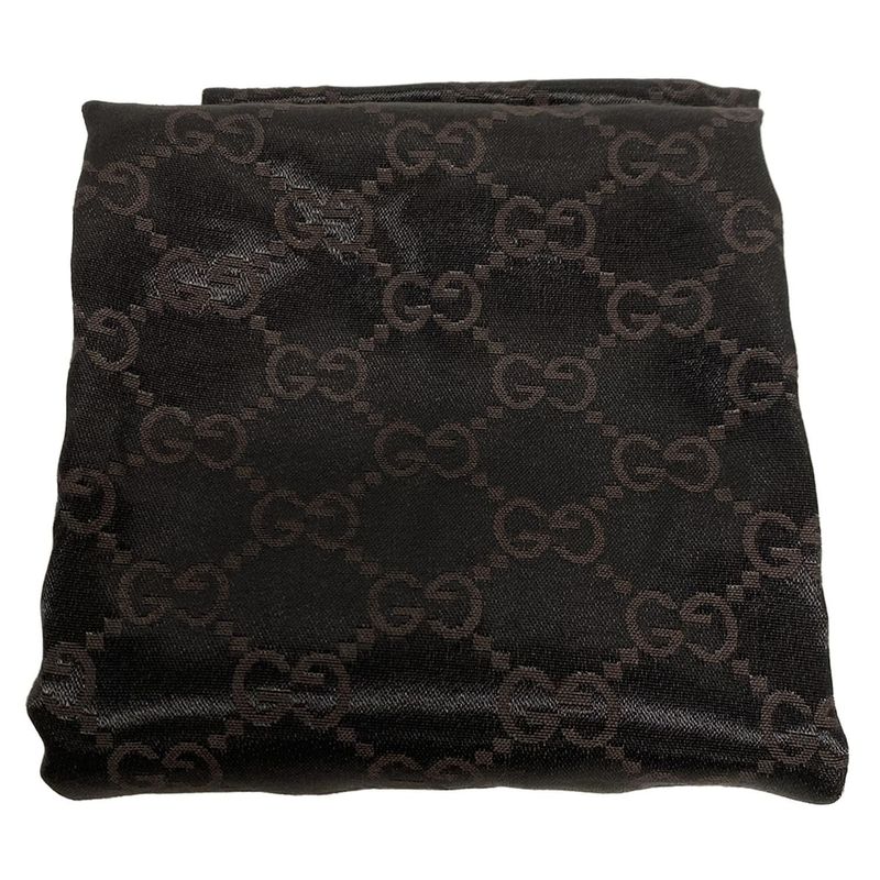 Gucci Shoulder Bag GG Pattern 115003 Beige And Dark Brown Leather