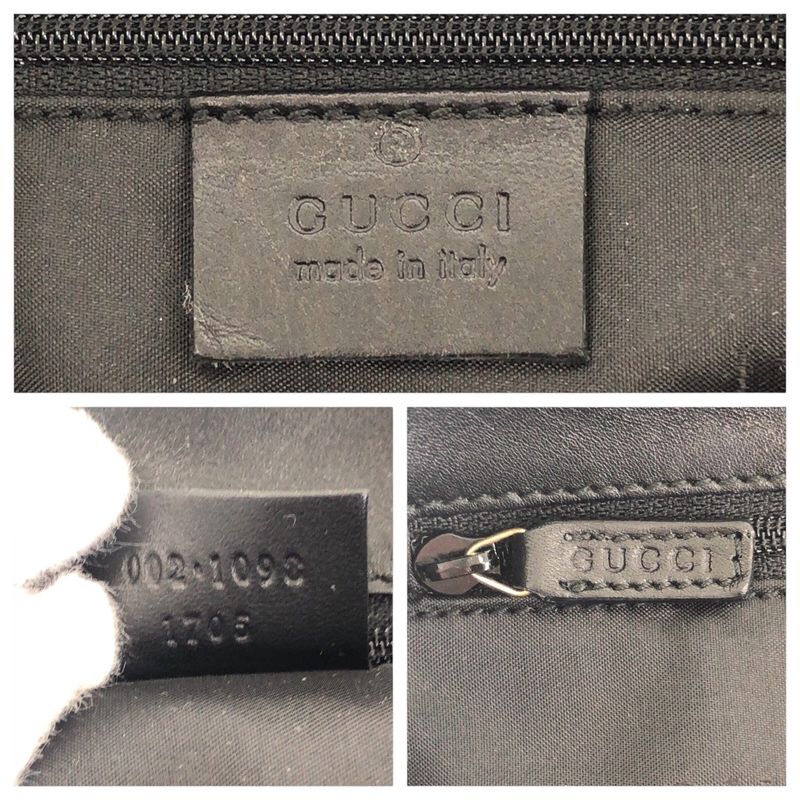 Gucci Black Gold Hardware GG Canvas 002 1098 Tote Bag Shoulder Bag Women 504831