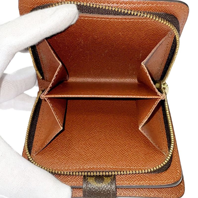 Louis Vuitton M61667 Monogram PVC Compact Zip Bifold Wallet Brown 329959