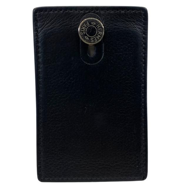 Hermes Diablo Card Case Business Card Holder Pass Case Compact Logo Leather