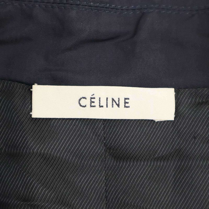 Celine by Phoebe Philo Rayon Silk Trench Coat 2 8u36 6464 Navy 34