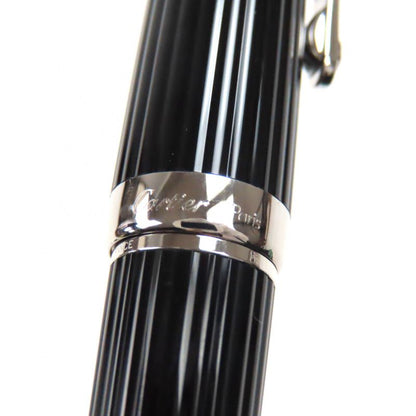 Cartier Louis Cartier Stripe Twist Ballpoint Pen Black Silver Made In France