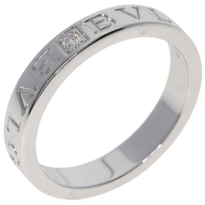 Bvlgari Bulgari Double Logo 1P Diamond Ring And Ring 18K White Gold Ladies