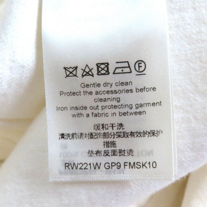 Louis Vuitton 100% Cotton Monogram Ribbon With Logo Button Front Slit White