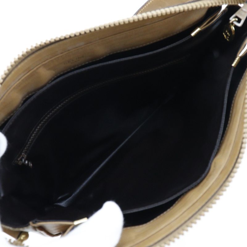 Celine Macadam PVC Beige Women's Shoulder Bag