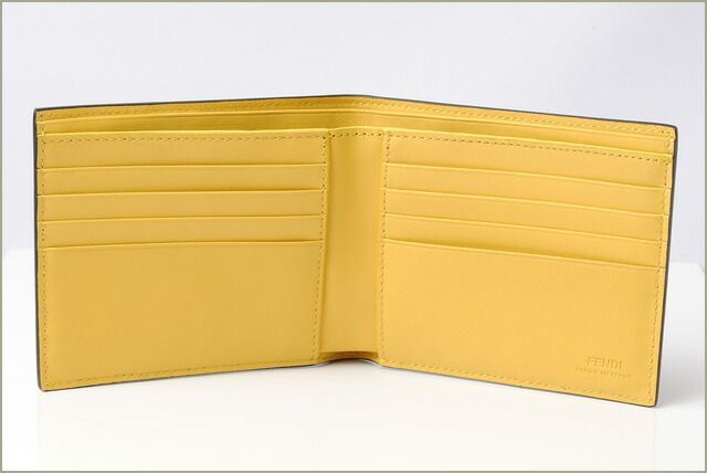 Fendi Wallet Fendi Fold Wallet Billfold 7m0169 Elite Shadow Sunflower Work