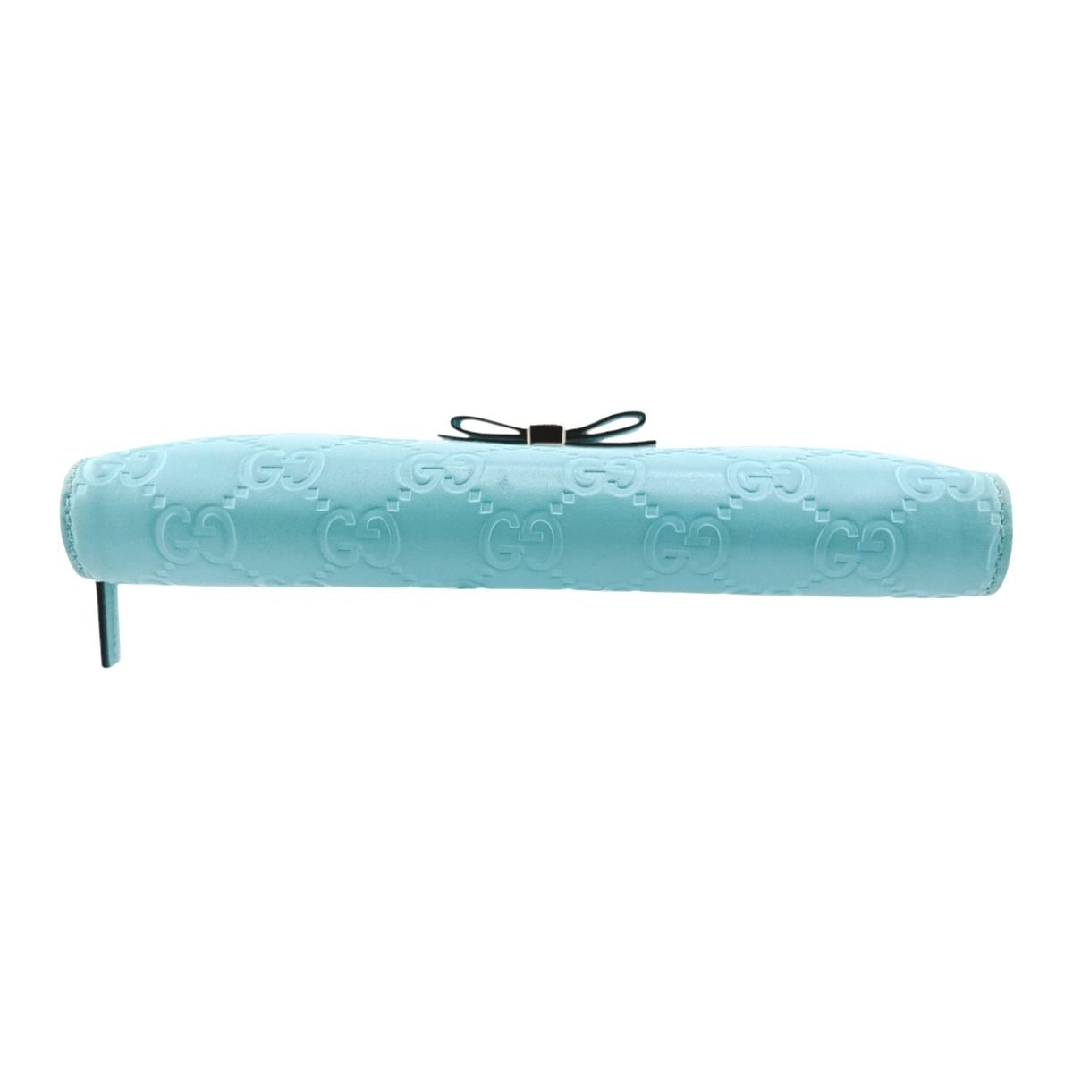 Gucci Guccissima Round Long Wallet GG Light Blue