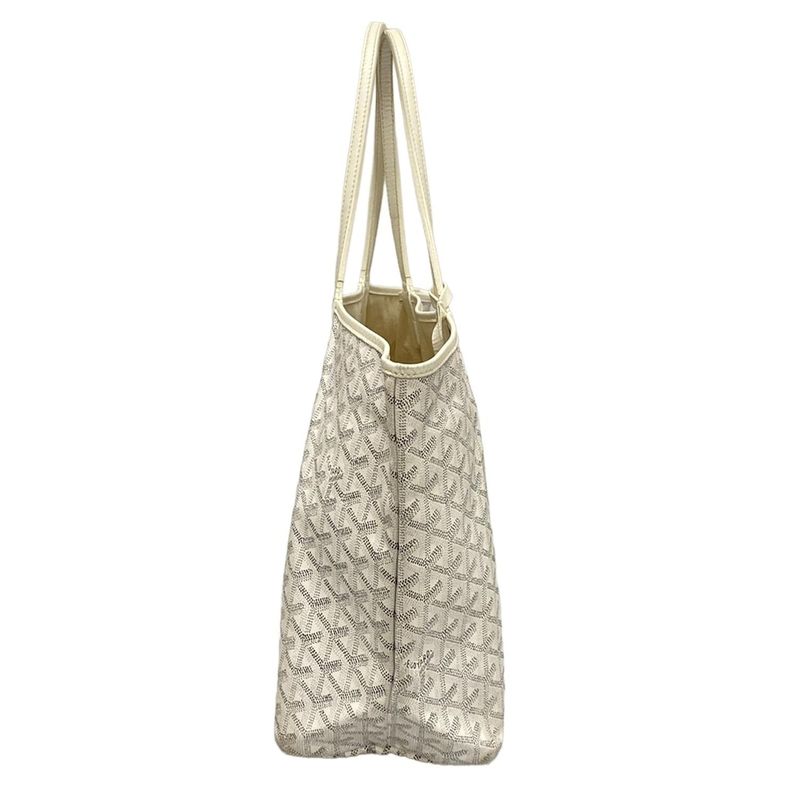 Goyard Tote Bag Saint Louis PM White Leather
