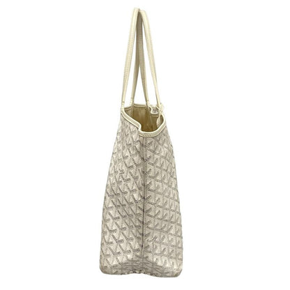 Goyard Tote Bag Saint Louis PM White Leather