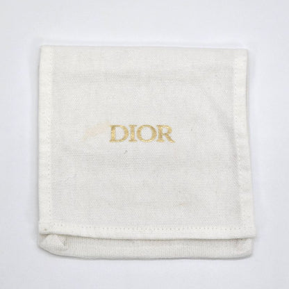 DIOR Tribales Clip Earrings Binaural Star Clover Charm White Resin Pearl White