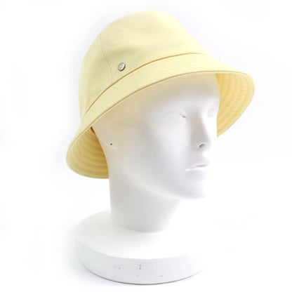 Hermes Calvi 100% Cotton Serie Hardware Bucket Hat Yellow 57 Made In France