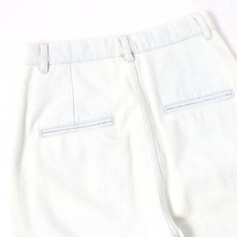 CHANEL P64118v60184 100% Cotton Coco Button Denim Pants Indigo 38 Made In Italy