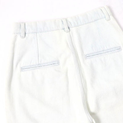 CHANEL P64118v60184 100% Cotton Coco Button Denim Pants Indigo 38 Made In Italy