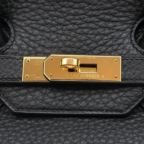 Hermes Handbag Birkin 35 Fjord Black Gold Hardware Black G Engraved [storage