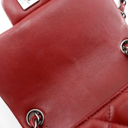 Chanel Mini Chain Shoulder Matelasse Lambskin Red Ladies Shoulder Bag