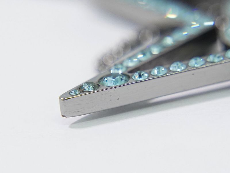 Object Chanel Coco Mark Star Rhinestone Necklace Pendant Metal Silver Hardware