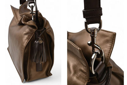 Loewe Flamenco Bag Crossbody Tassel Anagram Loewe Nappa Bag Bronze