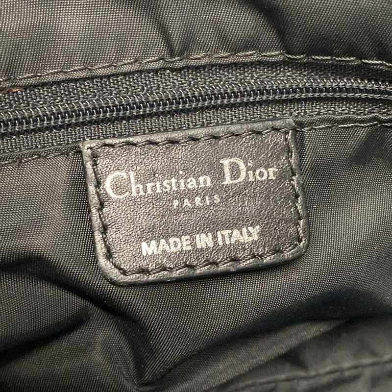 Dior/christian Dior Handbag Trotter Gray And Black Leather