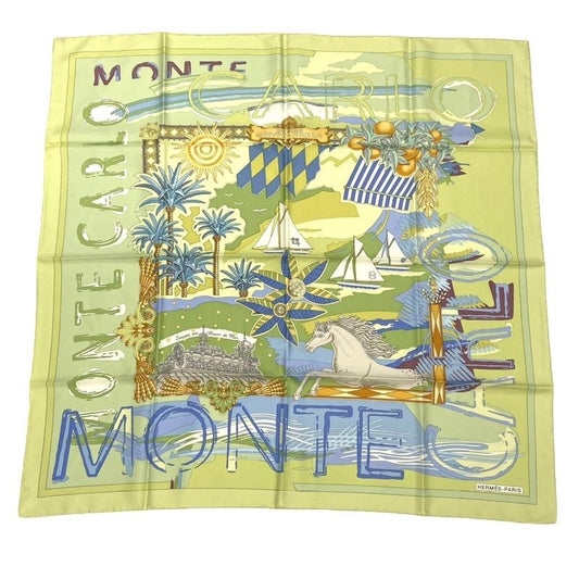 Hermes Carre 90 Silk Scarf Painter's Treasure Chest Monte Carlo Monte Carlo