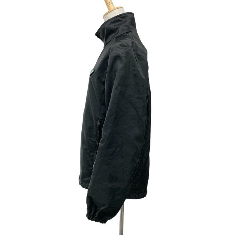 Prada Outerwear Recycled Polyester Black Triangle Logo Plate Blouson Reversible