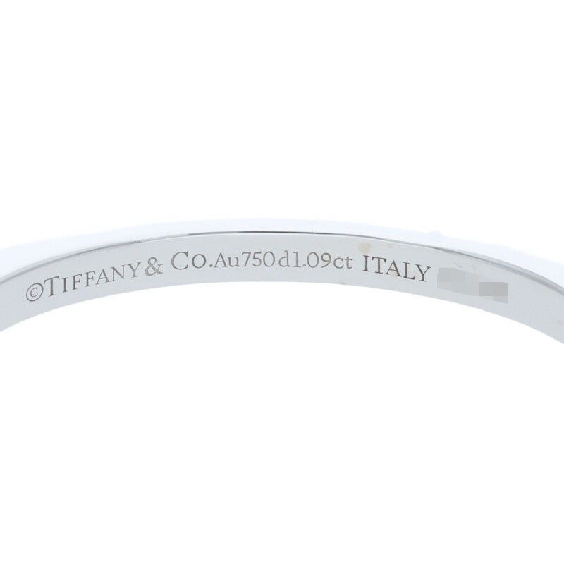 Tiffany & Co Tiffany & Co Lock Narrow 18K White Gold Diamond Bangle Ladies M