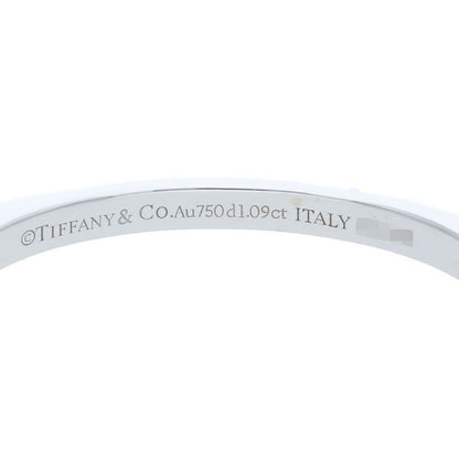 Tiffany & Co Tiffany & Co Lock Narrow 18K White Gold Diamond Bangle Ladies M
