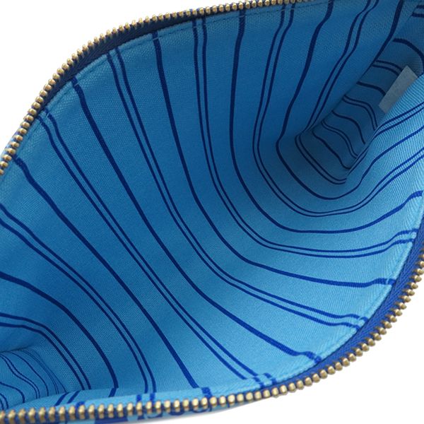 Louis Vuitton Accessory Pouch Pochette Cosmic PVC Blue Gold Hardware Takashi