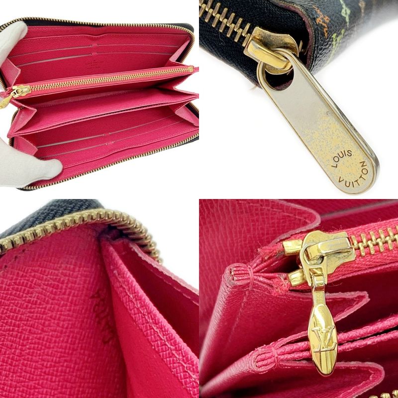 Louis Vuitton M60243 Multicolor PVC Zippy Wallet Black 403710 Long Wallet