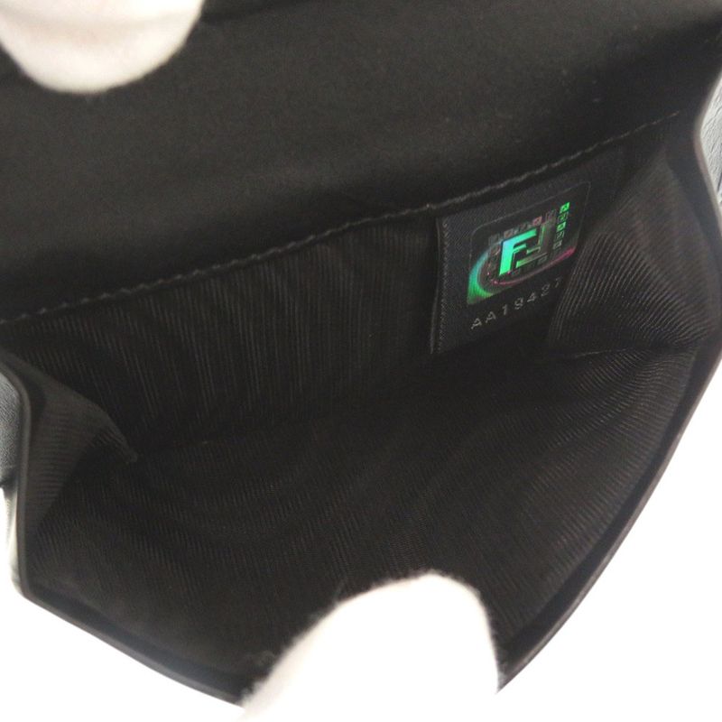 Fendi Zucca 7m0001 Canvas Black Bifold Wallet Black 0887 Fendi