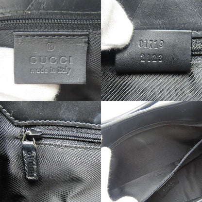 Gucci Handbag 01719 Jackie GG Canvas Black Silver Hardware Shoulder Usual Women