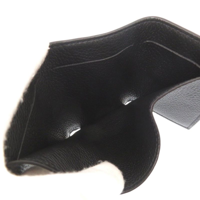 Louis Vuitton Portefeuille Lock Mini M63921 Calf Leather Noir Black Trifold