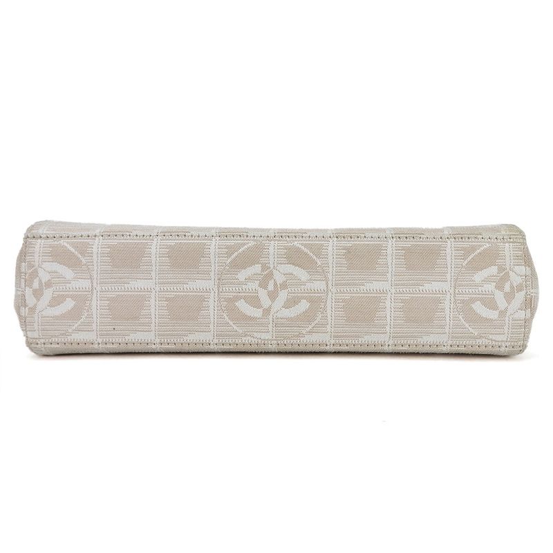 Chanel Shoulder Bag New Travel Line Nylon Pink Beige Pink Beige Silver Hardware