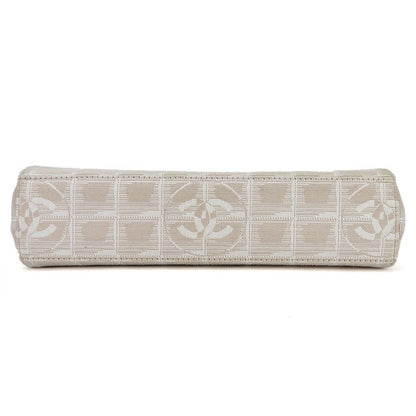 Chanel Shoulder Bag New Travel Line Nylon Pink Beige Pink Beige Silver Hardware