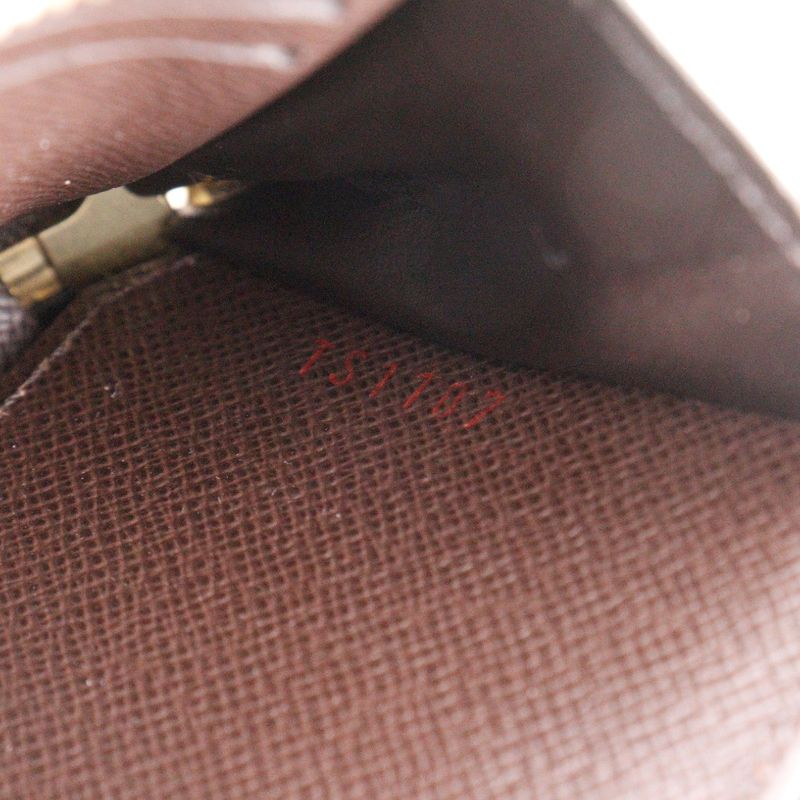 Louis Vuitton Zippy Coin Purse N63070 Damier Canvas Brown Ts1107 Unisex Coin