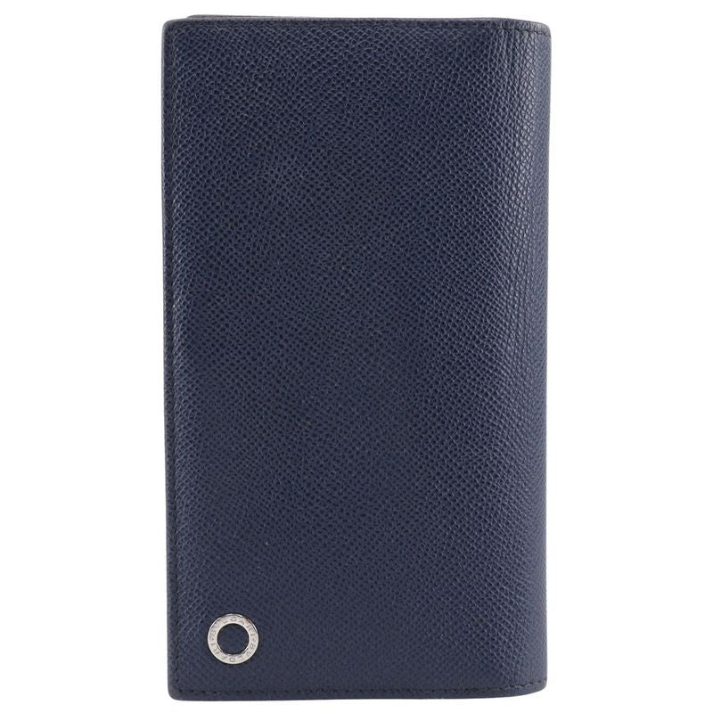 Bvlgari Leather Black/green Men's Long Wallet