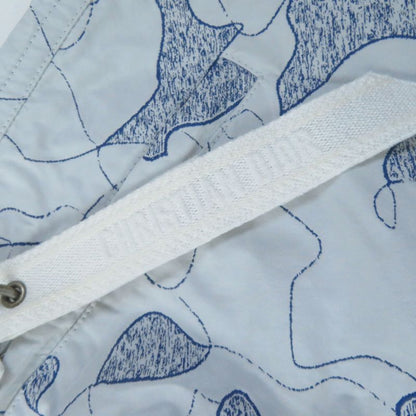 Christian DIOR 047p21a2863 Camouflage Pattern Shorts With Logo Charm Grey Navy