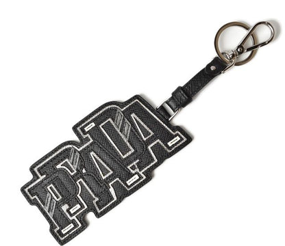 Prada Key Ring Key Holder Bag Charm NERO Black