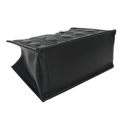 Christian DIOR Macrocannage Book Tote Medium 2way Shoulder Bag Leather 90291006