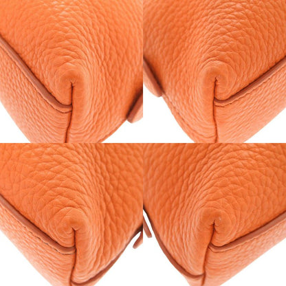 Prada Leather Orange Pouch Cosmetic Pouch 0778 Prada