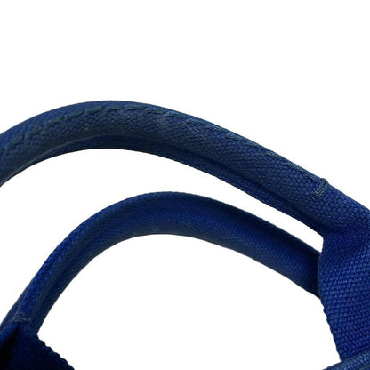 Prada Tote Bag Canapa Blue And Ivory