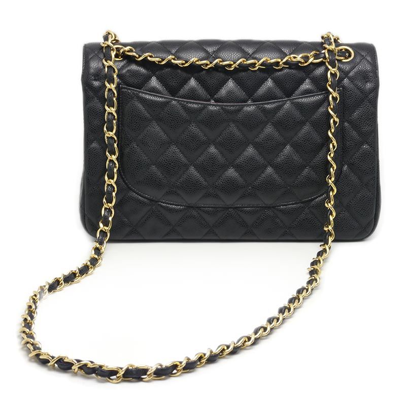 Chanel Matelasse 30 Chain Shoulder Bag In Black Caviar Skin