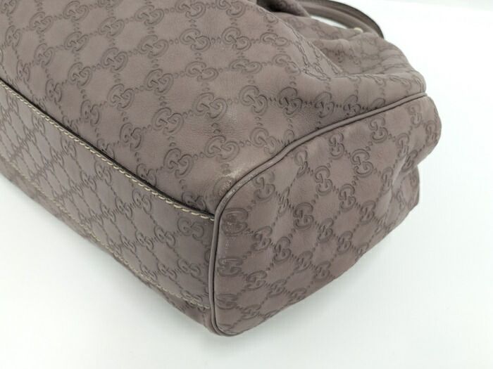 Gucci Sookie Handbag Leather Purple 211943